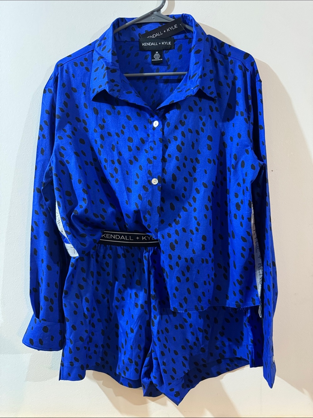 Kendall & Kylie Cobalt Blue Black Spot Two-Piece Set